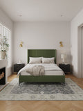 Promenade Queen-Size Bed in Moss Green BD010-QN-MG Manhattan Comfort