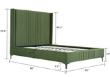 Promenade Queen-Size Bed in Moss Green BD010-QN-MG Manhattan Comfort