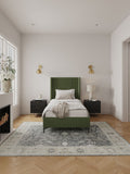 Promenade Twin-Size Bed in Moss Green BD010-TW-MG Manhattan Comfort