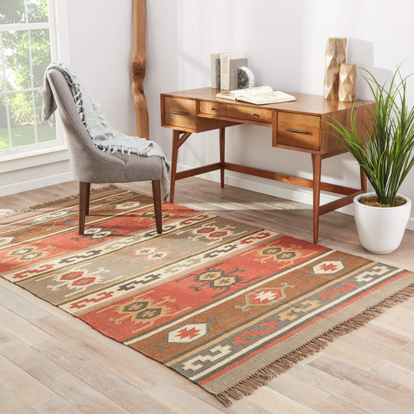 Jaipur Living Jaipur Living Thebes Handwoven Jute Flatweave Rug Bold Southwestern Geometric Pattern 6' x 9' RUG150336