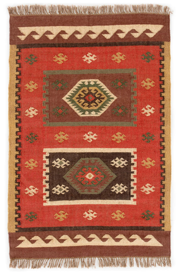 Jaipur Living Jaipur Living Amman Handwoven Jute Flatweave Rug with Bold Southwestern Geometric Pattern 4' x 6' RUG100284