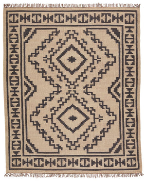 Jaipur Living Bedouin Jaima Bd24 Handwoven Handmade 100% Jute Moroccan / Bohemian Medallion Indoor Rug Tan, Black 100% Jute Rug149987