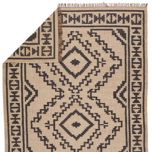 Jaipur Living Bedouin Jaima Bd24 Handwoven Handmade 100% Jute Moroccan / Bohemian Medallion Indoor Rug Tan, Black 100% Jute Rug149987