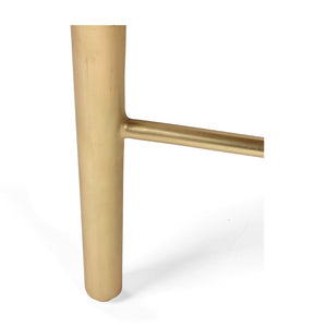 Union Home Flora Nightstand - Modern Deco Design With Champagne Brass Legs And Solid Oak For Chic Storage Solutions Light Walnut,Champange Brass Fsc Certified Oak Wood,Mild Steel Bdm00246