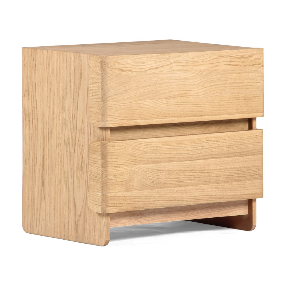 Union Home Overton Nightstand - Modern Minimalist Design With Fsc Certified Oak Drawer Fronts For Stylish Storage Natural Fsc Certified Oak Wood Bdm00247