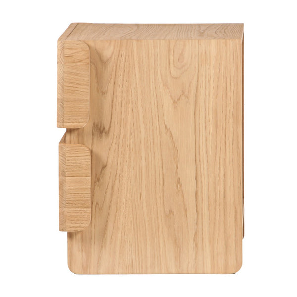 Union Home Overton Nightstand - Modern Minimalist Design With Fsc Certified Oak Drawer Fronts For Stylish Storage Natural Fsc Certified Oak Wood Bdm00247