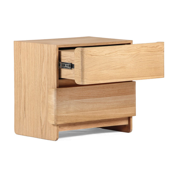 Union Home Overton Nightstand - Modern Minimalist Design With Fsc Certified Oak Drawer Fronts For Stylish Storage Natural Fsc Certified Oak Wood Bdm00247