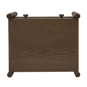 Union Home Molly Oak Nightstand - Modern Cottage Charm With Solid Wood Legs, Custom Pulls & Extra Storage Shelf Light Walnut Finish Fsc Certified Oak Wood,Oak Veneer Bdm00261