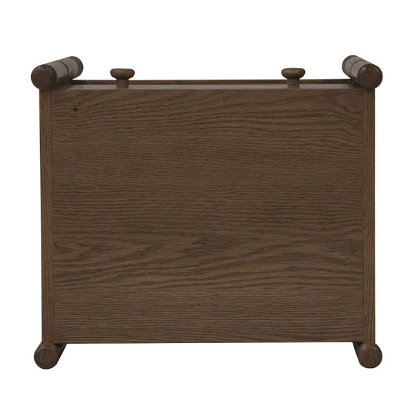 Union Home Molly Oak Nightstand - Modern Cottage Charm With Solid Wood Legs, Custom Pulls & Extra Storage Shelf Light Walnut Finish Fsc Certified Oak Wood,Oak Veneer Bdm00261
