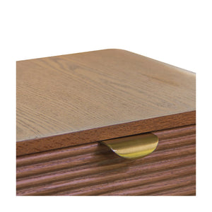 Union Home Corrin Wall Mounted Nightstand: Stylish Space-saving Design With Solid Wood Drawer & Brass Pull Light Walnut Plantation Grown Acacia Wood Bdm00267