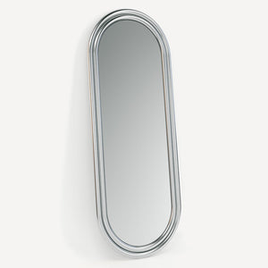 Union Home Dune Chrome Mirror - Bold Floor Mirror For Modern Eclectic Homes, Adding Style And Fun To Any Room Chrome Stainless Steel,Glass, Bdm00284
