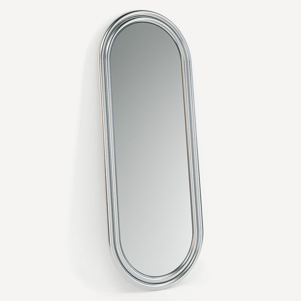 Union Home Dune Chrome Mirror - Bold Floor Mirror For Modern Eclectic Homes, Adding Style And Fun To Any Room Chrome Stainless Steel,Glass, Bdm00284