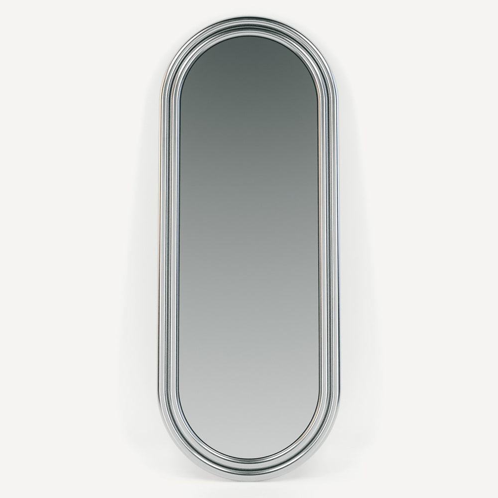 Union Home Dune Chrome Mirror - Bold Floor Mirror For Modern Eclectic Homes, Adding Style And Fun To Any Room Chrome Stainless Steel,Glass, Bdm00284
