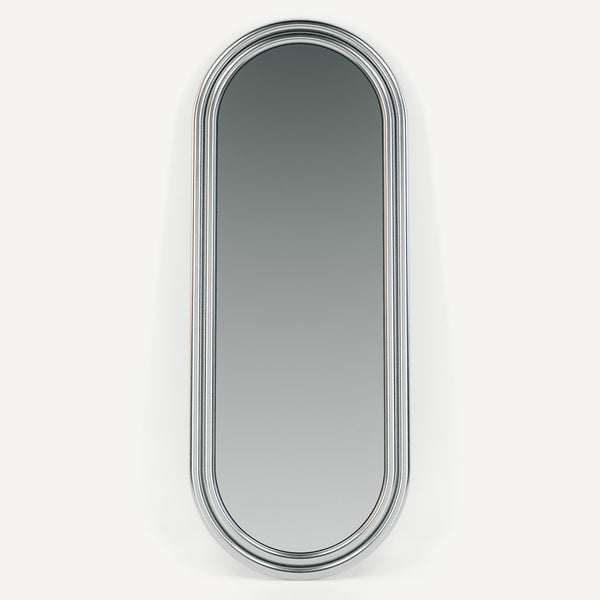 Union Home Dune Chrome Mirror - Bold Floor Mirror For Modern Eclectic Homes, Adding Style And Fun To Any Room Chrome Stainless Steel,Glass, Bdm00284