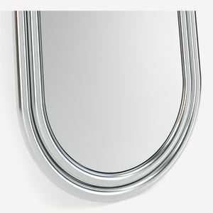 Union Home Dune Chrome Mirror - Bold Floor Mirror For Modern Eclectic Homes, Adding Style And Fun To Any Room Chrome Stainless Steel,Glass, Bdm00284