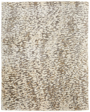 Feizy Rugs Braden Abstract Neutral Area Rug Soft Undyed Yarn Transitional Living Room Accent BDN8A52FIVYGRYE10