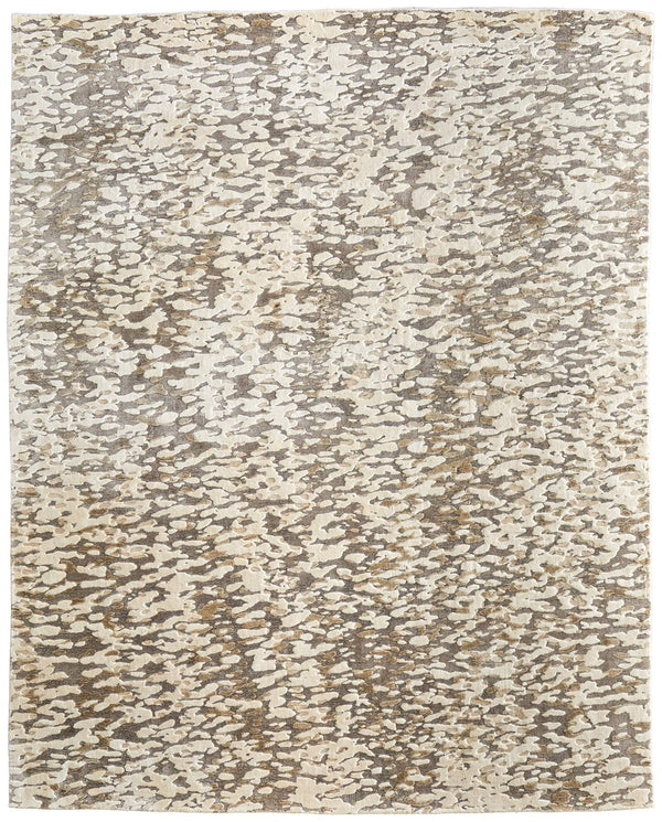 Feizy Rugs Braden Abstract Neutral Area Rug Soft Undyed Yarn Transitional Living Room Accent BDN8A52FIVYGRYE10