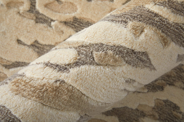Feizy Rugs Braden Abstract Neutral Area Rug Soft Undyed Yarn Transitional Living Room Accent BDN8A52FIVYGRYE10
