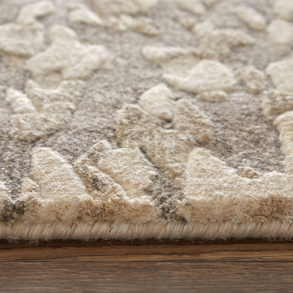 Feizy Rugs Braden Abstract Neutral Area Rug Soft Undyed Yarn Transitional Living Room Accent BDN8A52FIVYGRYE10