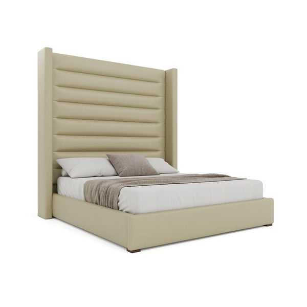 Nativa Interiors Aylet Horizontal Channel Tufted Upholstered Bed Cream  Bed-aylet-hc-hi-kn-vin-cream