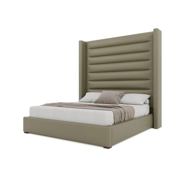 Nativa Interiors Aylet Horizontal Channel Tufted Upholstered Bed Stone  Bed-aylet-hc-hi-kn-vin-stone