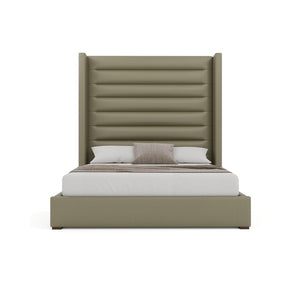 Nativa Interiors Aylet Horizontal Channel Tufted Upholstered Bed Stone  Bed-aylet-hc-hi-kn-vin-stone