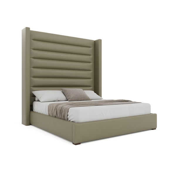 Nativa Interiors Aylet Horizontal Channel Tufted Upholstered Bed Stone  Bed-aylet-hc-hi-kn-vin-stone