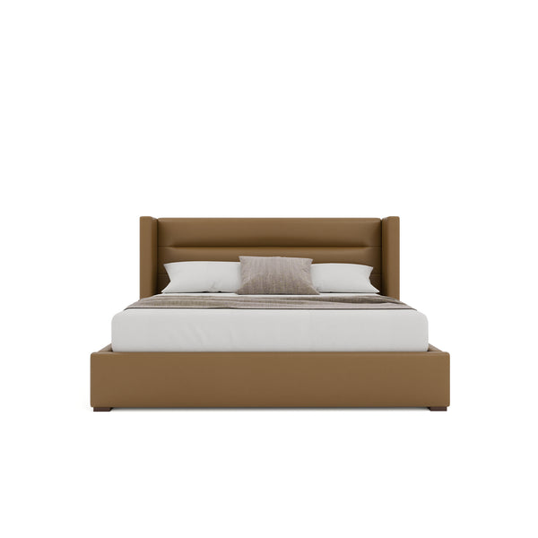 Nativa Interiors Aylet Horizontal Channel Tufted Upholstered Bed Caramel  Bed-aylet-hc-low-ca-vin-caramel