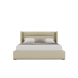 Nativa Interiors Aylet Horizontal Channel Tufted Upholstered Bed Cream  Bed-aylet-hc-low-qn-vin-cream