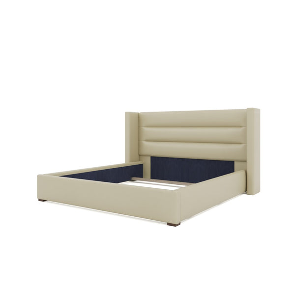 Nativa Interiors Aylet Horizontal Channel Tufted Upholstered Bed Caramel  Bed-aylet-hc-low-ca-vin-caramel