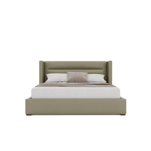 Nativa Interiors Aylet Horizontal Channel Tufted Upholstered Bed Stone  Bed-aylet-hc-low-ca-vin-stone