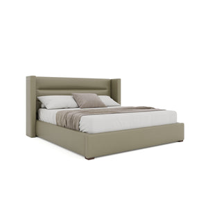 Nativa Interiors Aylet Horizontal Channel Tufted Upholstered Bed Stone  Bed-aylet-hc-low-ca-vin-stone