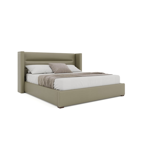 Nativa Interiors Aylet Horizontal Channel Tufted Upholstered Bed Stone  Bed-aylet-hc-low-ca-vin-stone