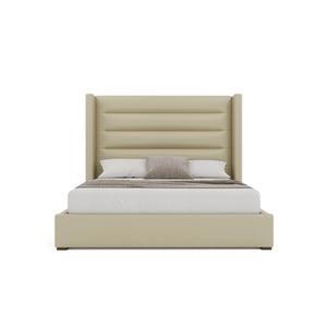 Nativa Interiors Aylet Horizontal Channel Tufted Upholstered Bed Cream  Bed-aylet-hc-mid-qn-vin-cream