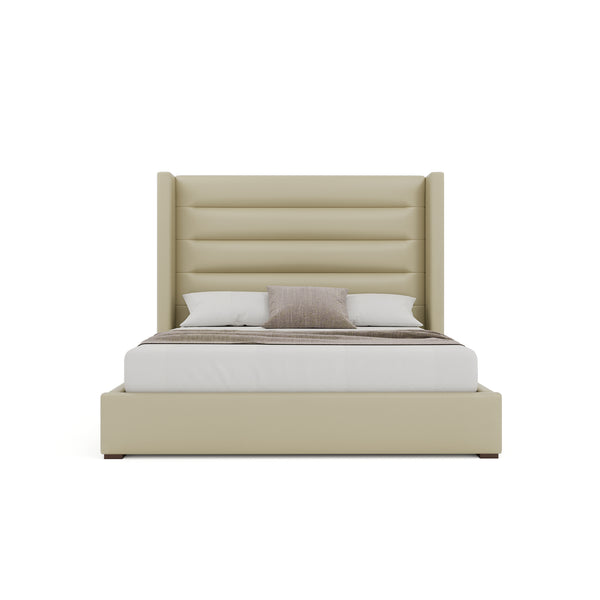 Nativa Interiors Aylet Horizontal Channel Tufted Upholstered Bed Cream  Bed-aylet-hc-mid-qn-vin-cream