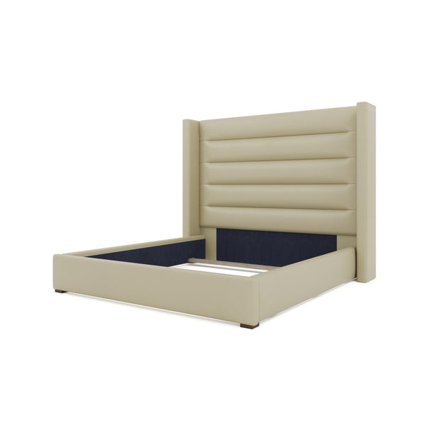 Nativa Interiors Aylet Horizontal Channel Tufted Upholstered Bed Cream  Bed-aylet-hc-mid-qn-vin-cream