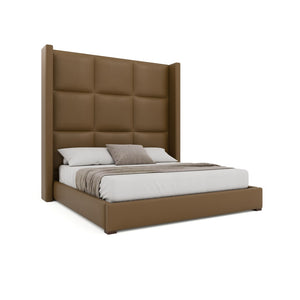 Nativa Interiors Aylet Square Tufted Upholstered Bed Caramel  Bed-aylet-sq-hi-ca-vin-caramel