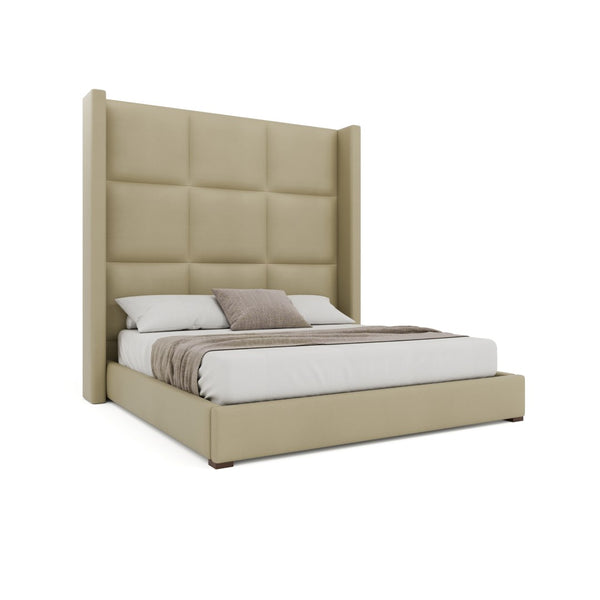 Nativa Interiors Aylet Square Tufted Upholstered Bed Cream  Bed-aylet-sq-hi-kn-vin-cream