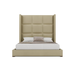 Nativa Interiors Aylet Square Tufted Upholstered Bed Cream  Bed-aylet-sq-hi-kn-vin-cream