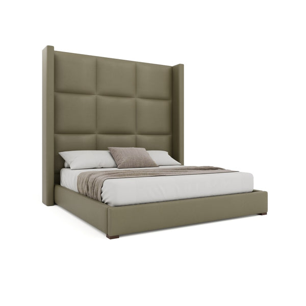 Nativa Interiors Aylet Square Tufted Upholstered Bed Stone  Bed-aylet-sq-hi-qn-vin-stone