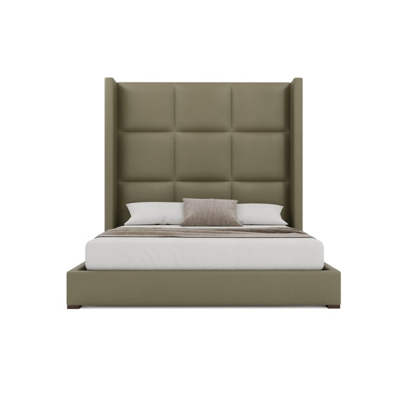 Nativa Interiors Aylet Square Tufted Upholstered Bed Stone  Bed-aylet-sq-hi-qn-vin-stone
