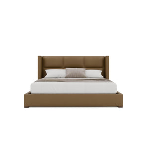 Nativa Interiors Aylet Square Tufted Upholstered Bed Caramel  Bed-aylet-sq-low-ca-vin-caramel