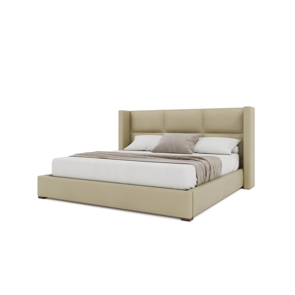 Nativa Interiors Aylet Square Tufted Upholstered Bed Cream  Bed-aylet-sq-low-kn-vin-cream