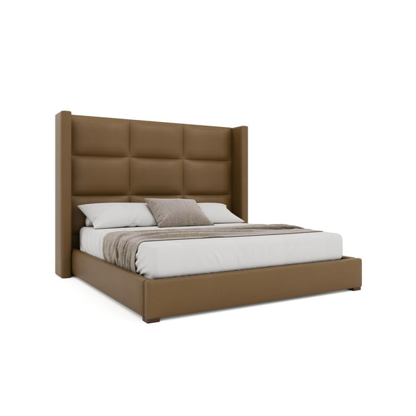 Nativa Interiors Aylet Square Tufted Upholstered Bed Caramel  Bed-aylet-sq-mid-kn-vin-caramel