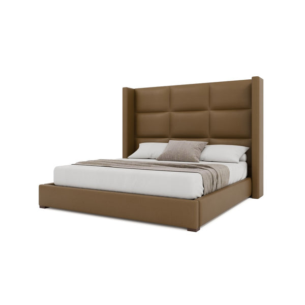 Nativa Interiors Aylet Square Tufted Upholstered Bed Caramel  Bed-aylet-sq-mid-kn-vin-caramel
