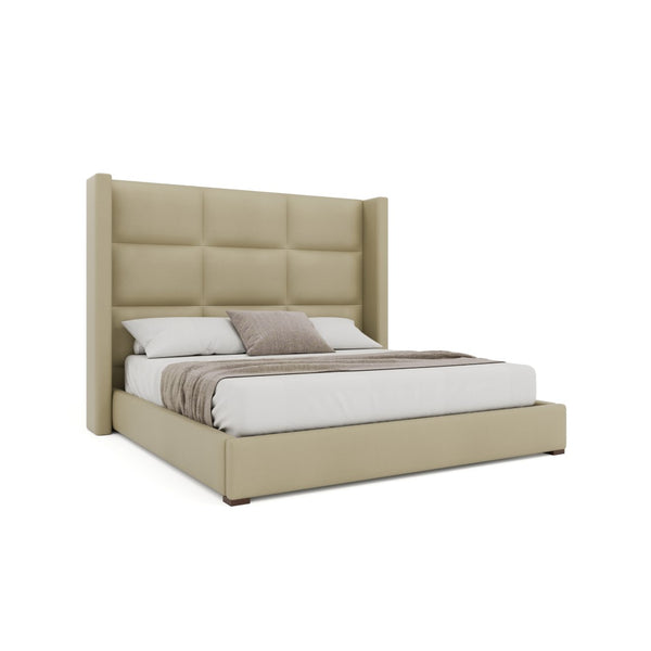 Nativa Interiors Aylet Square Tufted Upholstered Bed Cream  Bed-aylet-sq-mid-qn-vin-cream