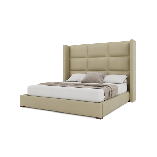 Nativa Interiors Aylet Square Tufted Upholstered Bed Cream  Bed-aylet-sq-mid-qn-vin-cream
