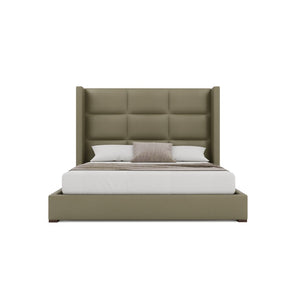Nativa Interiors Aylet Square Tufted Upholstered Bed Stone  Bed-aylet-sq-mid-qn-vin-stone