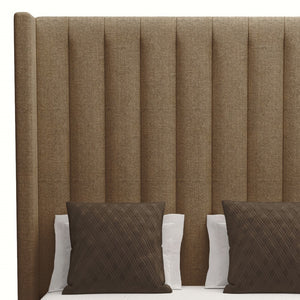 Nativa Interiors Aylet Vertical Channel Tufted Upholstered Bed Brown  Bed-aylet-vc-hi-kn-pf-brown