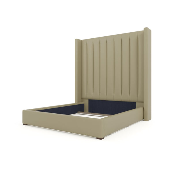 Nativa Interiors Aylet Vertical Channel Tufted Upholstered Bed Cream  Bed-aylet-vc-hi-qn-vin-cream